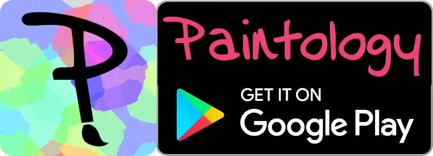 Paintology app artwork and Google Play badge